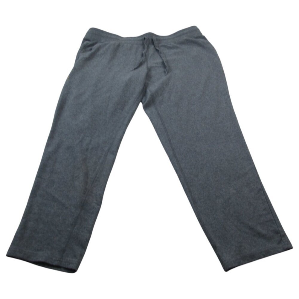 Champion Sweatpants Mens XL Heather Gray‎ Fleece Lined Straight Drawstring Waist